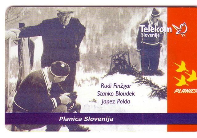 PLANICA SKI JUMPING Rudi Finžgar Stanko Bloudek Janez Polda - Slovenia Rare Card Only 4.999 Ex. Saut à Ski Skispringen - Slowenien