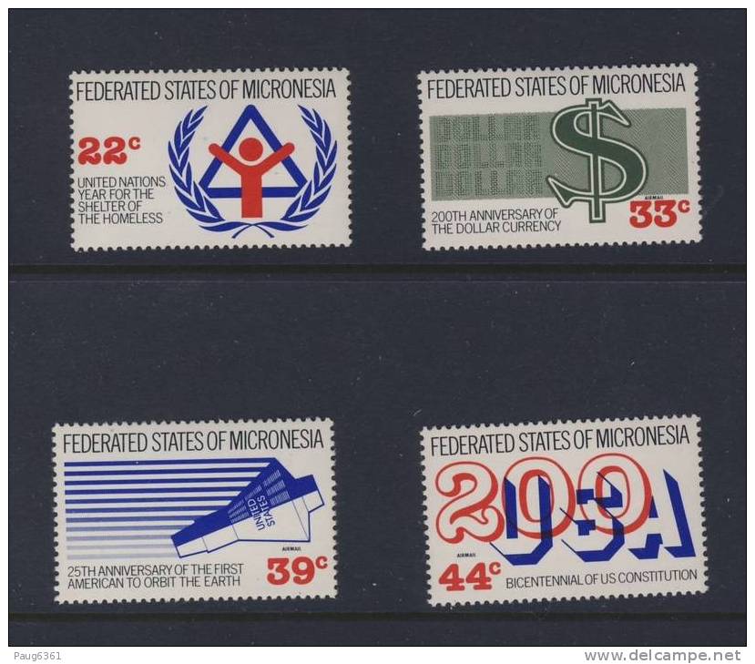 MICRONESIE 1987 EVENEMENTS Sc N°56-C28/30  NEUF MNH**  LLL407B - Océanie