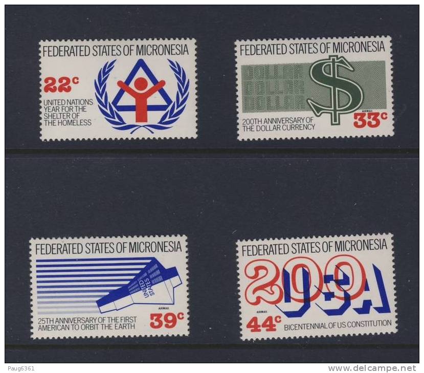 MICRONESIE 1987 EVENEMENTS Sc N°56-C28/30  NEUF MNH**  LLL407D - Us Independence