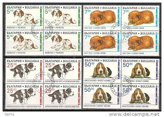 BULGARIA / BULGARIE - 1997 - Races De Chiens - 4v Bl.de 4 - Obl - Used Stamps