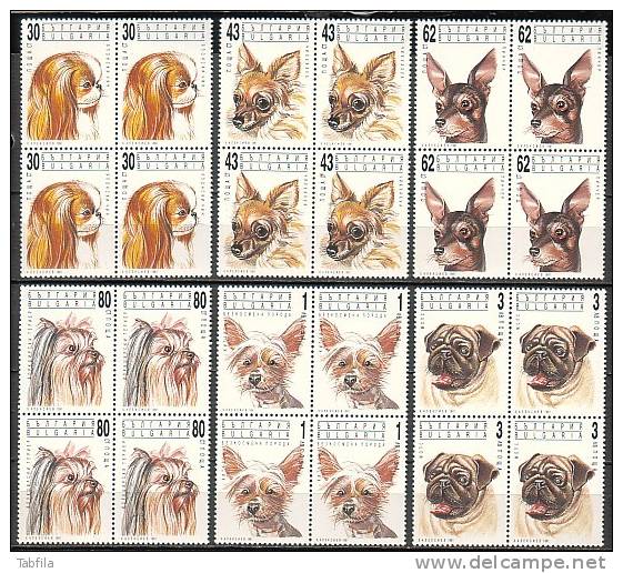 BULGARIA / BULGARIE - 1991 - Chiens D´agrement - 6v - Bl.de 4** - Nuevos