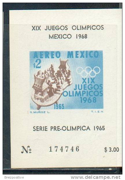 Mexique Mexico 1965 - Jeux Olympiques De Mexico / Olympic Games Of Mexico City - MNH - Sommer 1968: Mexico