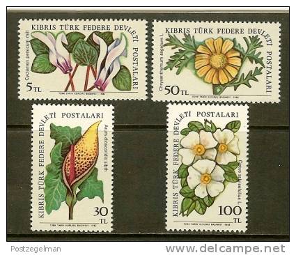 TURKISH CYPRUS 1982 MNH Stamp(s) Wild Flowers 110-113 - Unused Stamps