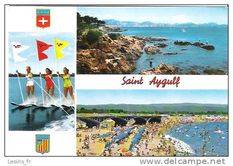 CPA - SAINT AYGULF - CALANQUES - LA GRANDE PLAGE - MULTIVUES - LA COTE D'AZUR - - Saint-Aygulf