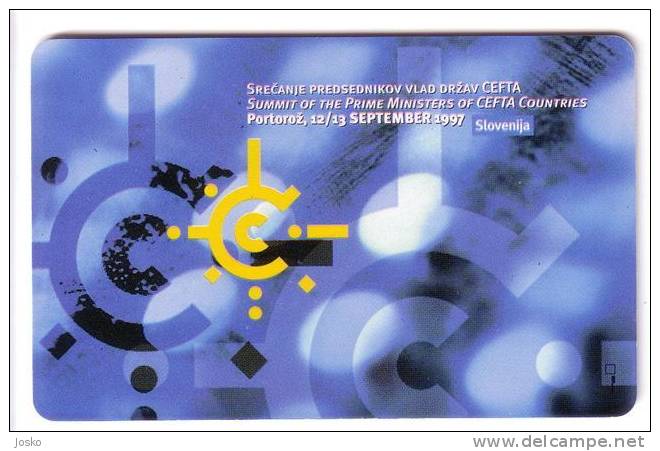 SUMMIT OF THE PRIME MINISTERS OF CEFTA COUNTRIES Portoroz ( Slovenia Rare Card - 10.000 Ex. ) * Politics - Politique - Slovenia