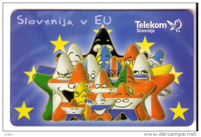 SLOVENIA IN EC - European Union EU  ( Slovenia Rare Card - 9.990 Ex.)  Flag - Drapeau - Fahne - Bandera - Bandiera Flags - Slovénie