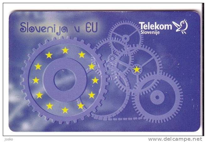 SLOVENIA IN EC - European Union EU  ( Slovenia Rare Card - 9.979 Ex.)  Flag - Drapeau - Fahne - Bandera - Bandiera Flags - Slovenia