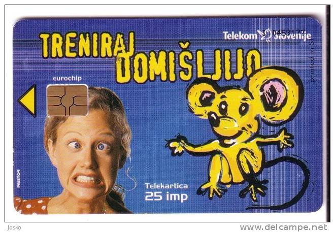 TRENIRAJ DOMIŠLJIJO  ( Slovenia Rare Card - 9.997 Ex.)  *** Mouse - Souris - Maus - Ratón - Topo - Muis * Mouses - Slovénie