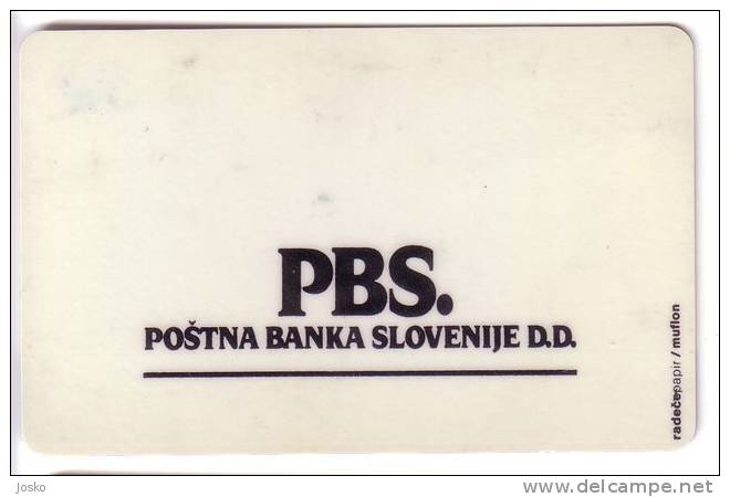 PTT SLOVENIJA  ( Slovenia Very Old Magnetic Card - 200. Units ) * PBS - Slovenia Post Bank - Banque - Banco - Banca Banc - Slovénie
