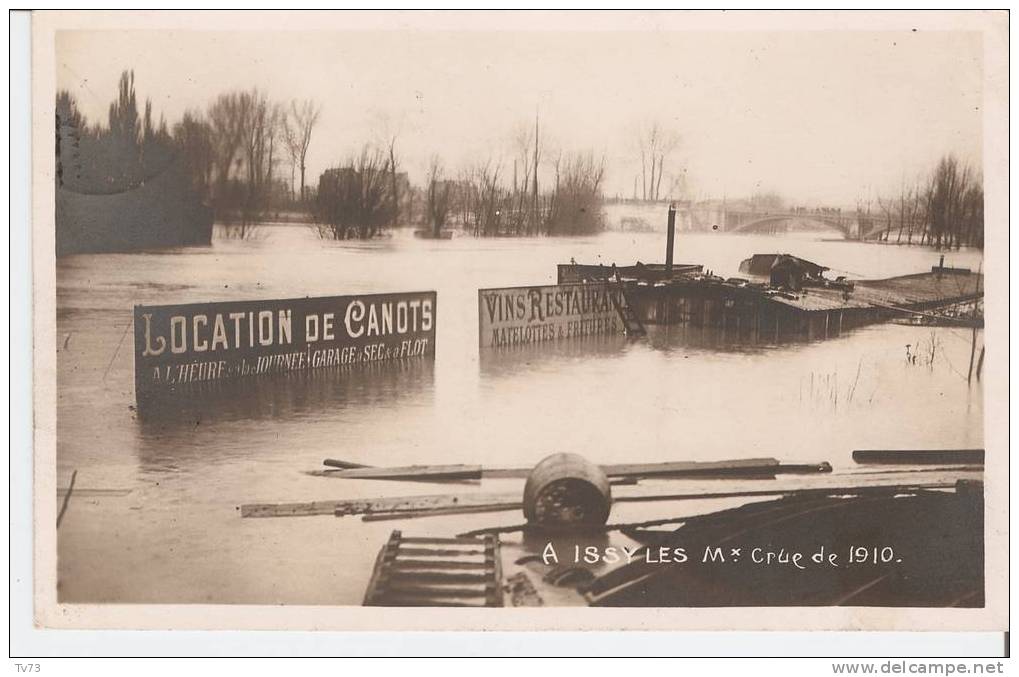CpE0707 - ISSY Les MOULINEAUX - Crue De 1910 - Carte Photot Voyagée En 1910 - (92 - Hauts De Seine) - Issy Les Moulineaux