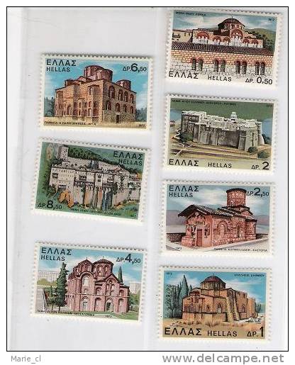 Superbe Série De 7 Timbres Neufs De GRECE : églises - Unused Stamps