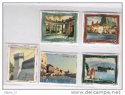 5 Timbres Neufs D'ITALIE : Cefalu, Isola Bella, Venise, Montecamini Terme, Mura Di Corinaldo - Collections