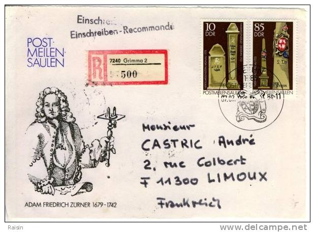 RDA FDC Colonnes De Millages Postales 2 Devants D´enveloppes Ayant Circulé - Other & Unclassified