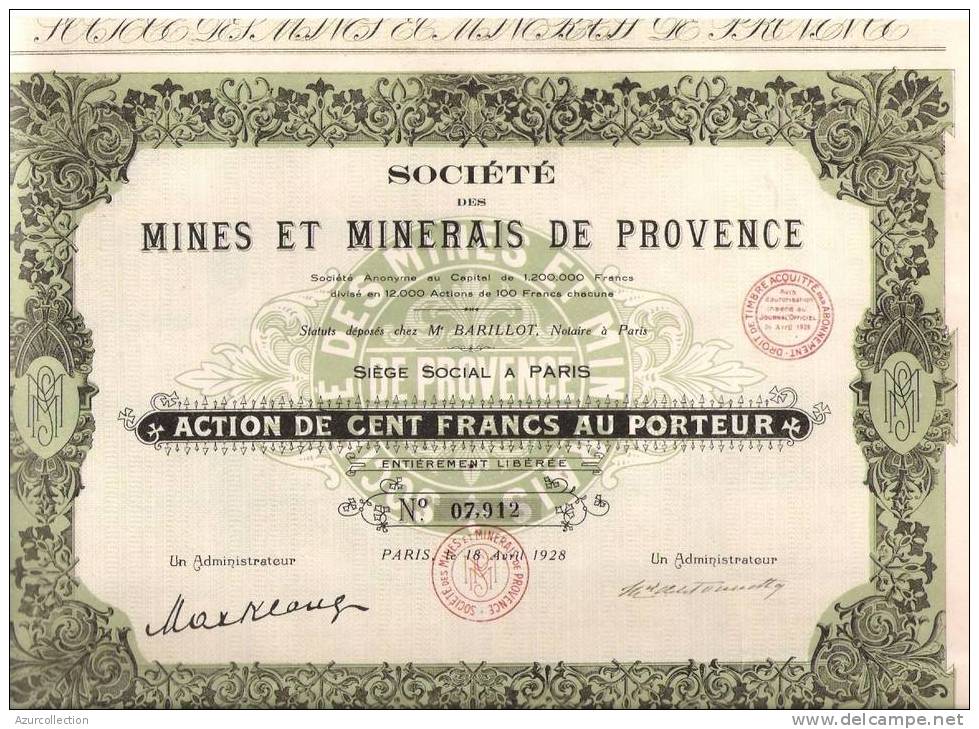 MINES DE PROVENCE - Miniere