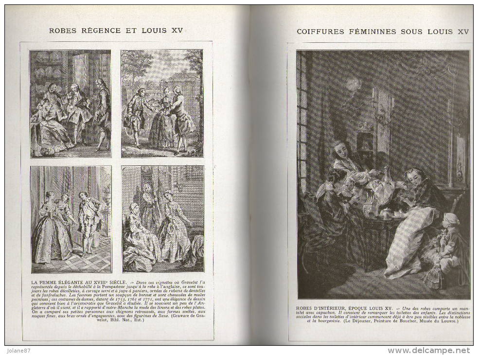 SUPERBE LIVRE SUR L HISTOIRE DU COSTUME  LES MODES AU XVII ET XVIIIe SIECLE  ANDRE BLUM   1928