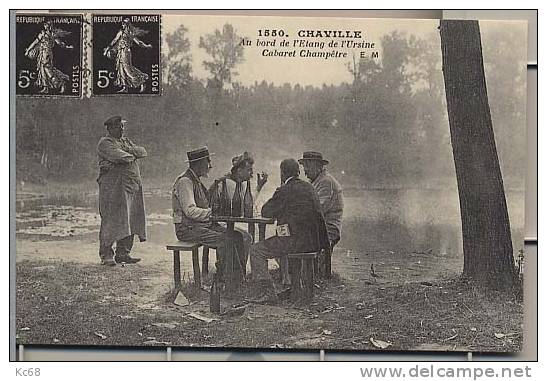 Chaville - Au Bord De L´étang De L´ursine Le Cabaret Champêtre ( Reproduction ) - Cafes