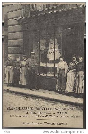 Caen - Blanchisserie Nouvelle Parisienne 9, Rue Hamon ( Reproduction ) - Geschäfte