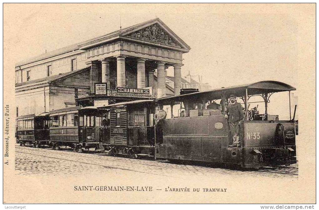 78 Saint-Germain-en-Laye  L'arrivée Du Tramxay - Stations With Trains