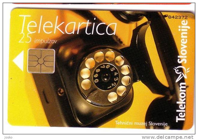 OLD TELEPHONE ( Slovenia - Rare Card , Only 10.000 Ex. )  Phone Telephones Phones Telefono Telefon Telefoon Space Espace - Telefone