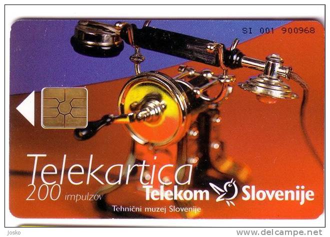 OLD TELEPHONE ( Slovenia - Rare Card , Only 10.000 Ex. )  Phone Telephones Phones Telefono Telefon Telefoon Space Espace - Teléfonos