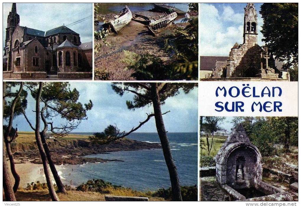 MOELAN SUR MER * KERFANY * LES BORDS DU BELON A KERFANY  1960 - Moëlan-sur-Mer