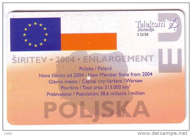 SPRING IN EUROPE - POLAND ( Slovenia Rare Card ) * Polska Pologne Polish Polonia Flag Drapeau Fahne Bandera Bandiera - Slowenien
