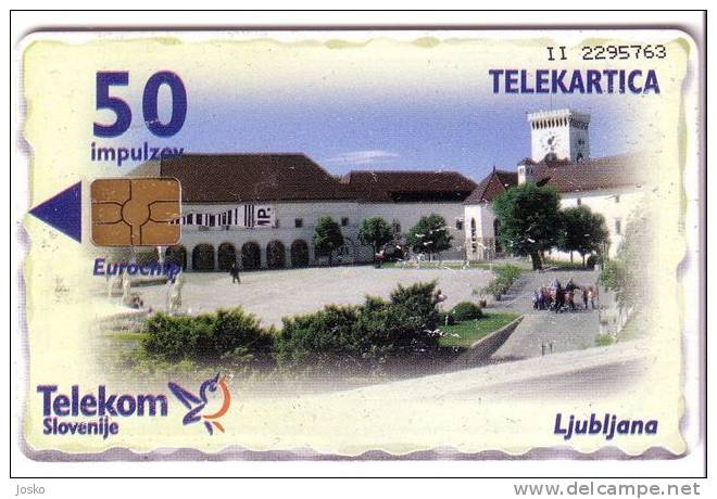 LJUBLJANA  ( Slovenia Rare Card , Only 7.000  Ex ) Castle - Chateau - Palace - Palais - Not In Best Condition - See Scan - Eslovenia