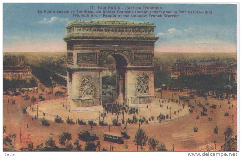 PARIS 17 - L´Arc De Triomphe - Arrondissement: 17