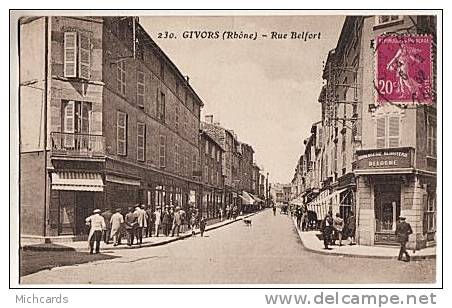 CPA 69 GIVORS - Rue Belfort - Givors