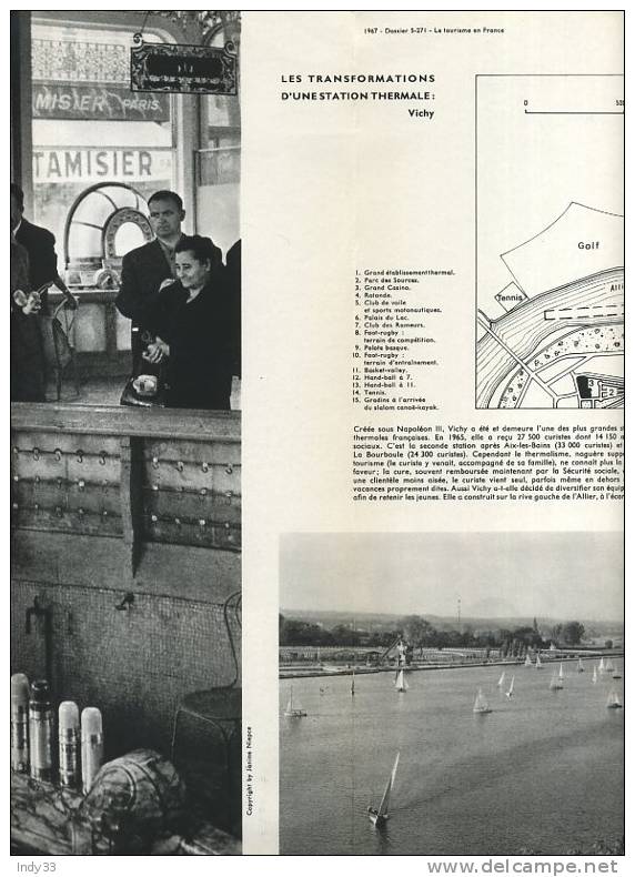 - LA DOCUMENTATION PHOTOGRAPHIQUE 1967 . LES TRANSFORMATIONS D´UNE STATION THERMALE : VICHY - Autres & Non Classés