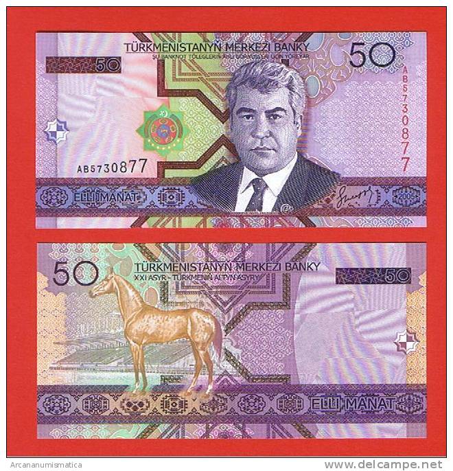 TURMENISTAN  50  MANAT  2005    PLANCHA/UNC/SC  DL-2689 - Turkménistan