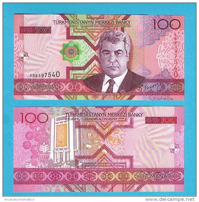 TURMENISTAN  100  MANAT  2005    PLANCHA/UNC/SC  DL-2696 - Turkménistan