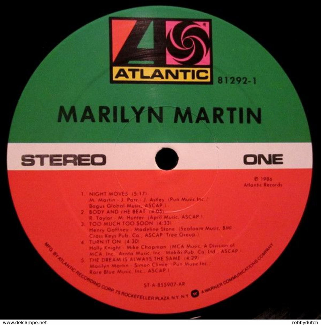 * LP * MARILYN MARTIN - SAME (USA 1986 Ex-!!!) - Otros - Canción Inglesa