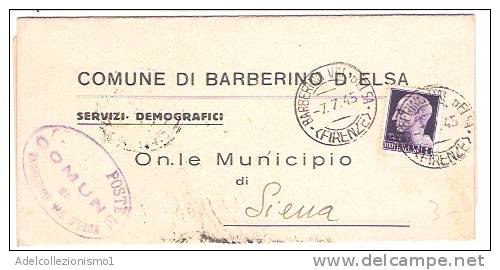 2830)lettera Con 1£ Imperiale S.F. Da Firenze A Siena Il 7-7-1945 - Marcophilie