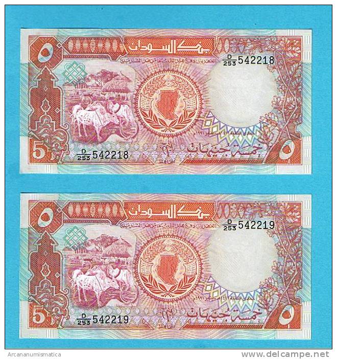 SUDAN  5  LIBRAS 1991 AH 1411  KM#45  PLANCHA/UNC/SC    DL-2740 - Sudan