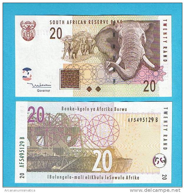 SUDAFRICA  20 RAND  ND(1993,1999)  KM#124  PLANCHA/UNC/UNC/SC   DL-2745 - Südafrika