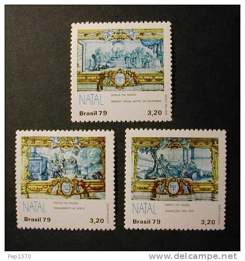 BRASIL 1979 NOEL NAVIDAD CHRISTMAS 3 STAMPS - YVERT 1401-1403 - Unused Stamps