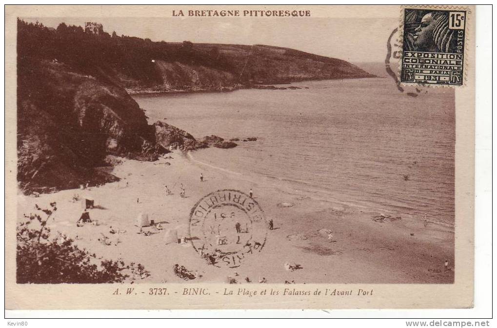 22 BINIC La Plage Et Les Falaises De L'Avant Port - Binic