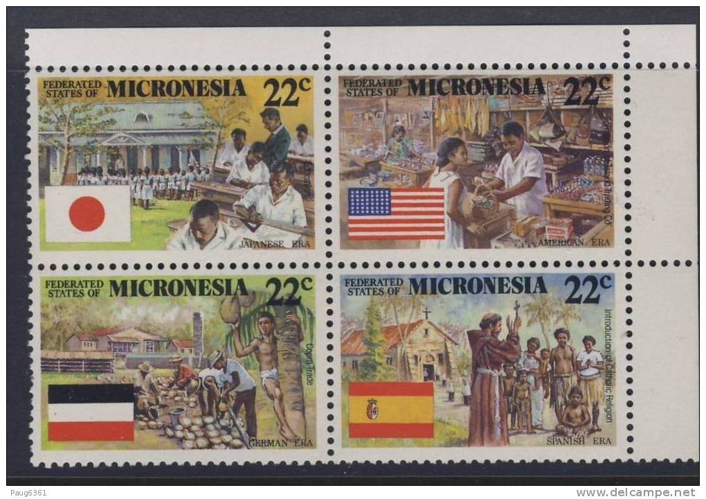 MICRONESIE 1988 COLONISATION Sc N°59/62 NEUF MNH**  LLL442A - Micronésie