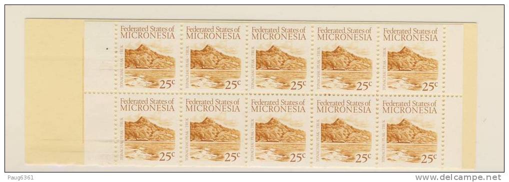 MICRONESIE 1985/88 CARNET COURANTS Sc N°36a NEUF MNH**  LLL461 - Micronesia