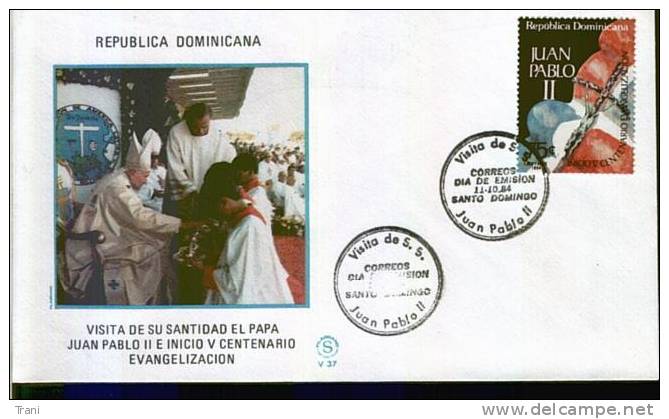 1984 - IL PAPA NELLA REP. DOMINICANA - Repubblica Domenicana