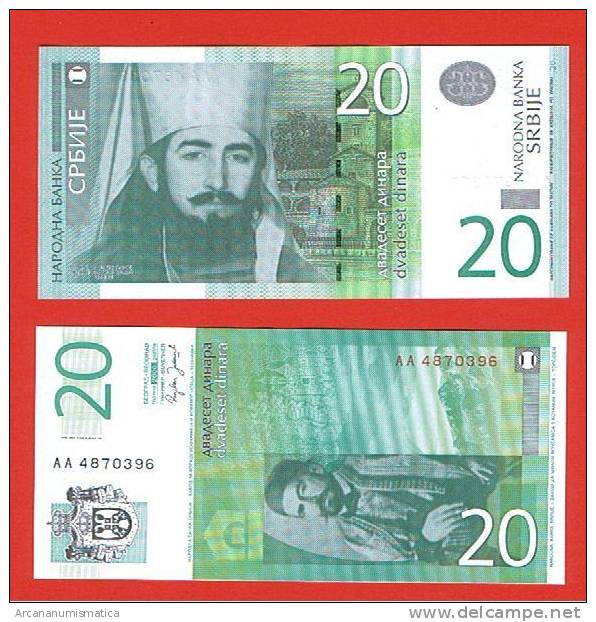 SERBIA  20 DINARES  2006  PLANCHA/UNC/SC    DL-2777 - Other - Europe