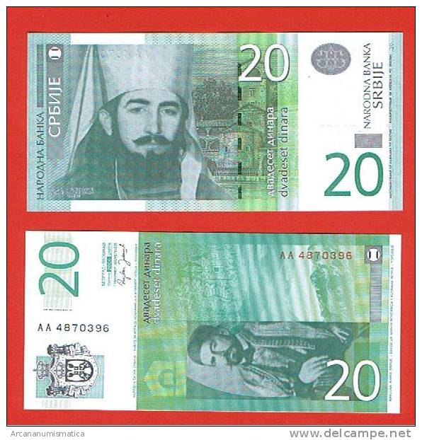 SERBIA  20 DINARES  2006  PLANCHA/UNC/SC    DL-2780 - Autres - Europe