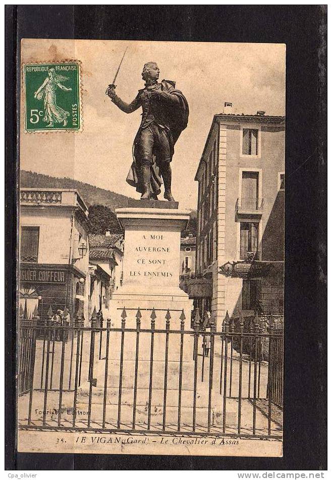 30 LE VIGAN Monument, Statue Du Chevalier D´Assas, A Moi Auvergne, Ed TE 35, 1909 - Le Vigan