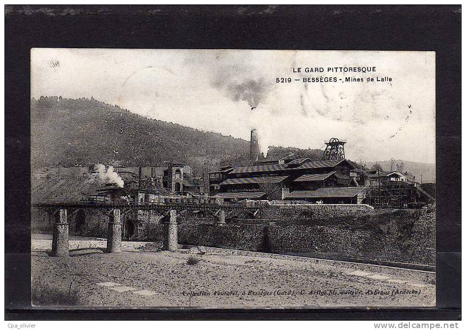30 BESSEGES Mines, Mines De Lalle, Ed Goutarel Artige 5219, Gard Pittoresque, 1911 - Bessèges