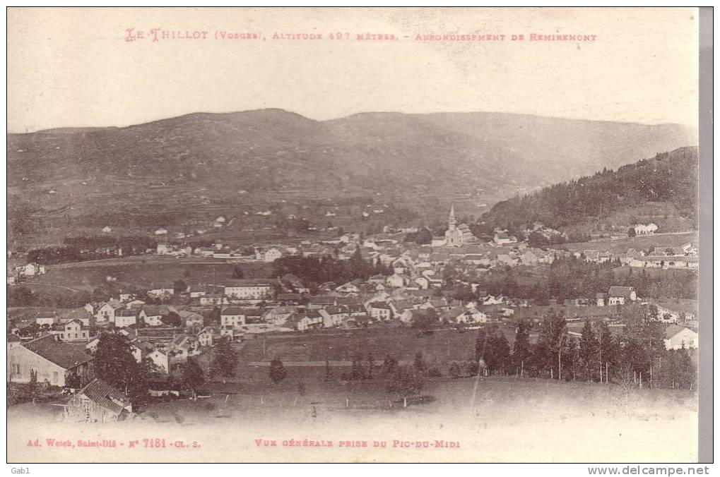 88 --- Le Thillot --- Vue Generale Prise Du Pic - Du - Midi - Le Thillot