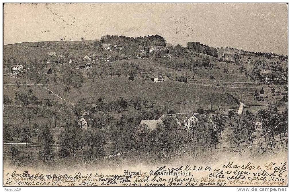 Ch - ZH - Hirzel -Gesamtansicht - (Vorläufer / Précurseur - Gelaufen - Circulée 1904) - Vue Générale - Hirzel