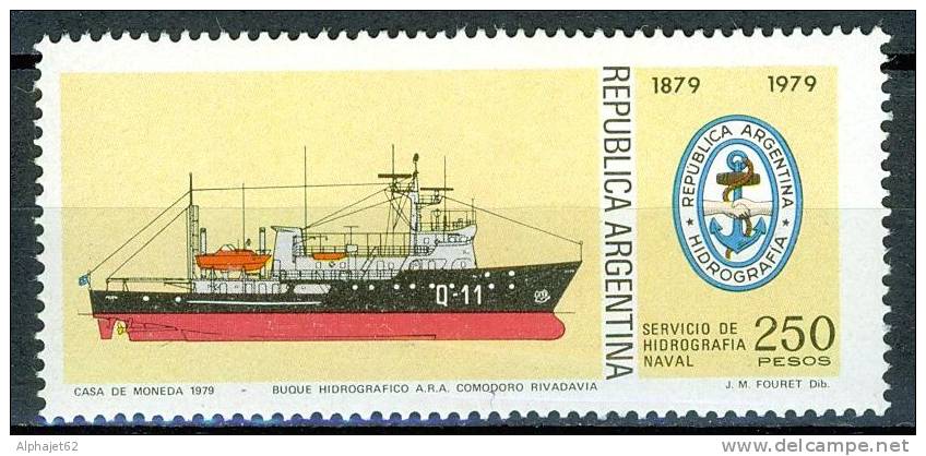 Service Hydrographique - ARGENTINE - Centenaire - Bateau, Navire - N° 1179 ** - 1979 - Nuevos