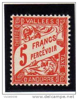 ANDORRE FRANCAIS: Taxe N° 20 ** - Unused Stamps