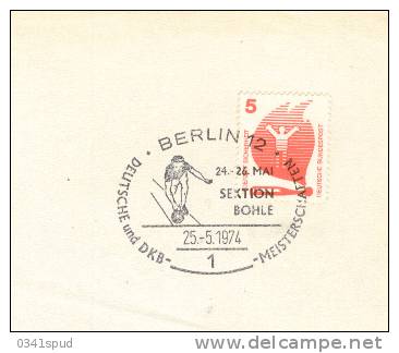 1974 Allemagne Berlin  Boules Bowls Bocce - Pétanque